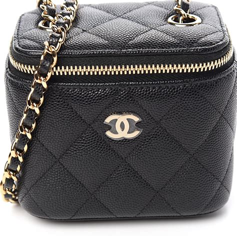 chanel vanity case black small|Chanel vanity bag 2021.